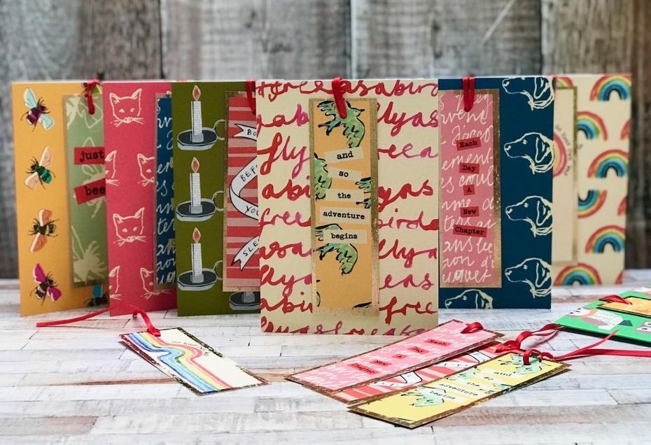 Overview of the latest 'Mark my Words!' Bookmark card collection.